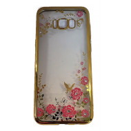 Capa With Flower Design Samsung Galaxy S8 G950 Gold
